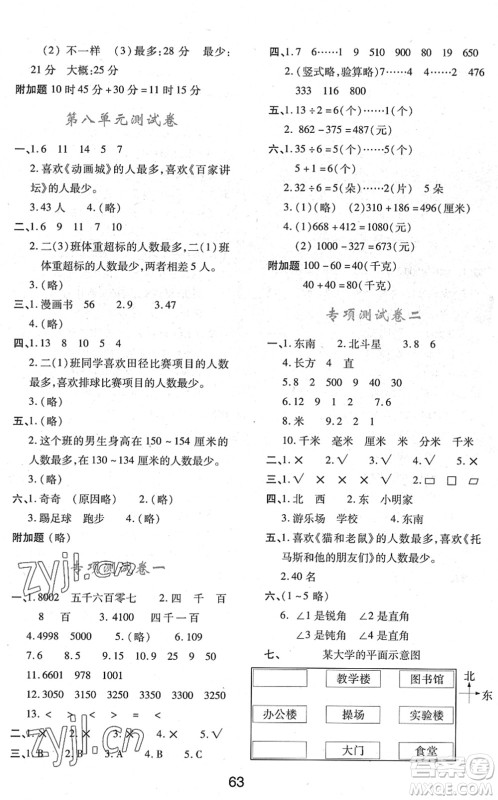陕西人民教育出版社2022新课程学习与评价二年级数学下册C版北师大版答案 陕西人民教育出版社2022新课程学习与评价二年级数学下册C版北师大版答案