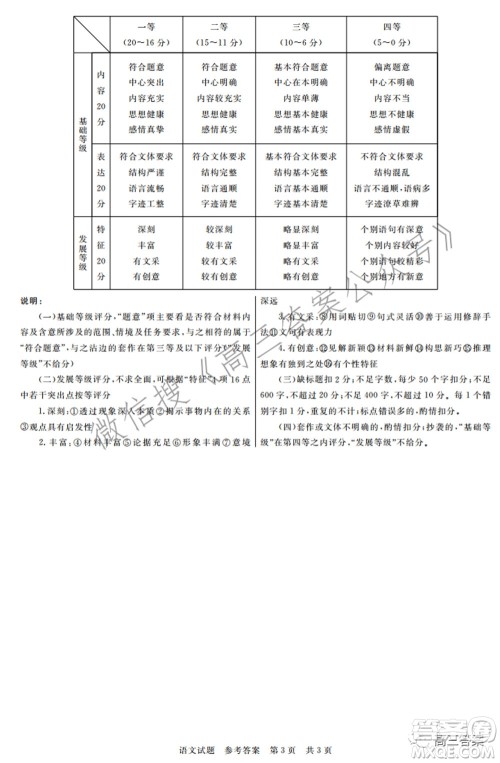 2022届高三第二次T8联考语文试题及答案