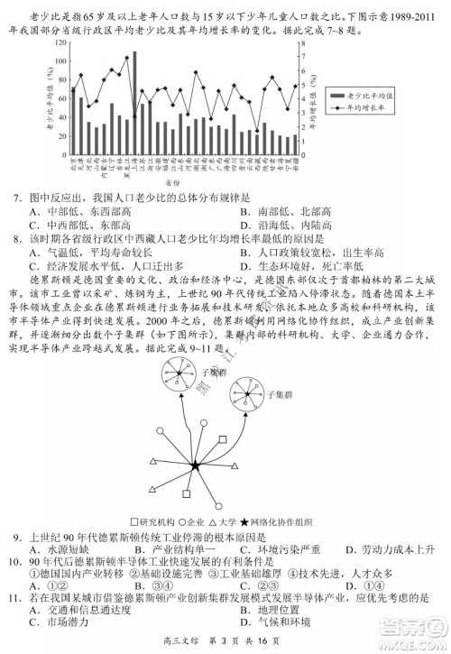 2021-2022学年下学期全国百强名校领军考试高三文综试题及答案