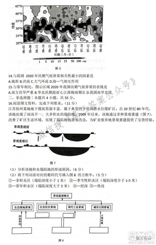 2022届济南一模高考模拟考试地理试题及答案