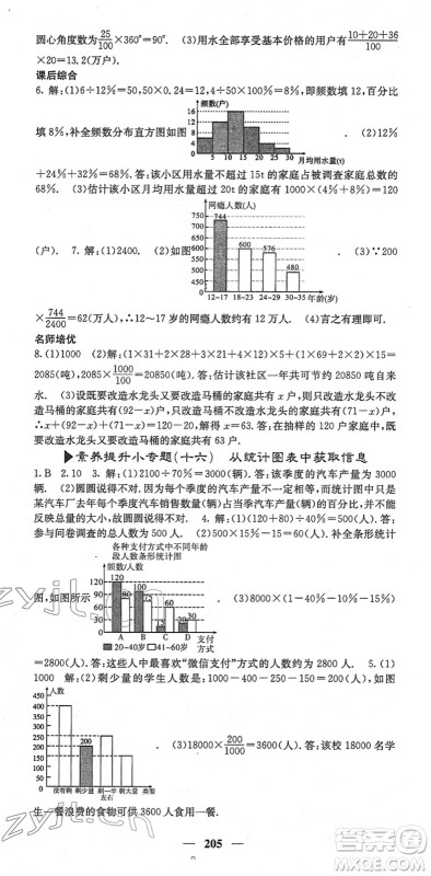 四川大学出版社2022名校课堂内外七年级数学下册RJ人教版云南专版答案