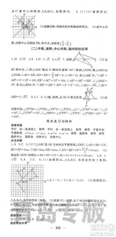 四川大学出版社2022名校课堂内外八年级数学下册BS北师版青岛专版答案