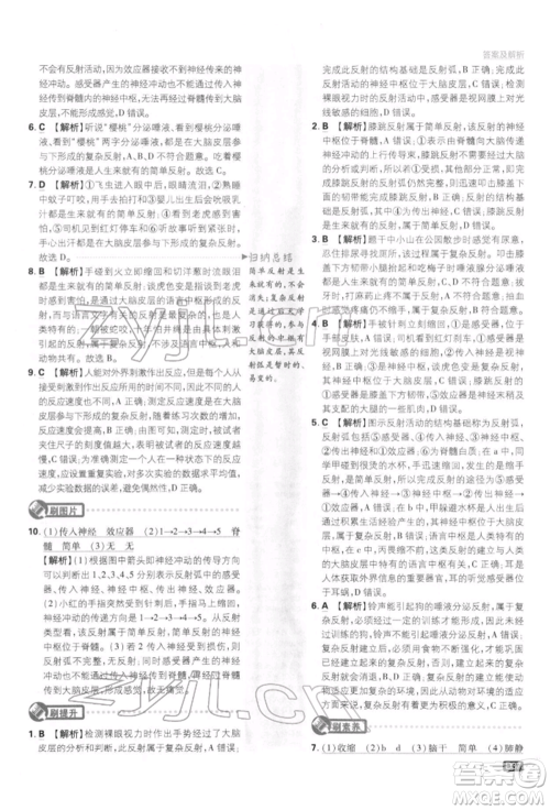 开明出版社2022初中必刷题七年级生物下册人教版参考答案 开明出版社2022初中必刷题七年级生物下册人教版参考答案
