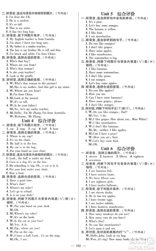 江西教育出版社2022名师测控三年级英语下册RJ人教版答案 江西教育出版社2022名师测控三年级英语下册RJ人教版答案