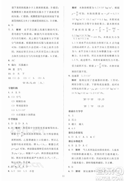 人民教育出版社2022同步轻松练习物理八年级下册人教版答案 人民教育出版社2022同步轻松练习物理八年级下册人教版答案