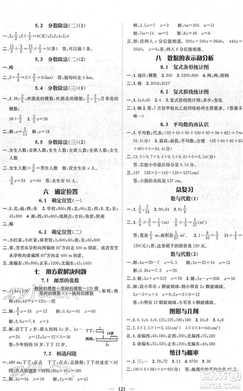 广东经济出版社2022名师测控五年级数学下册BS北师版答案 广东经济出版社2022名师测控五年级数学下册BS北师版答案