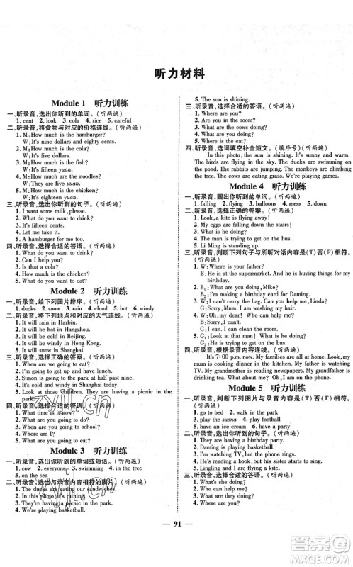广东经济出版社2022名师测控六年级英语下册WY外研版答案