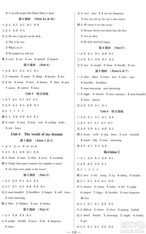 广东经济出版社2022名师测控六年级英语下册JQ剑桥版答案