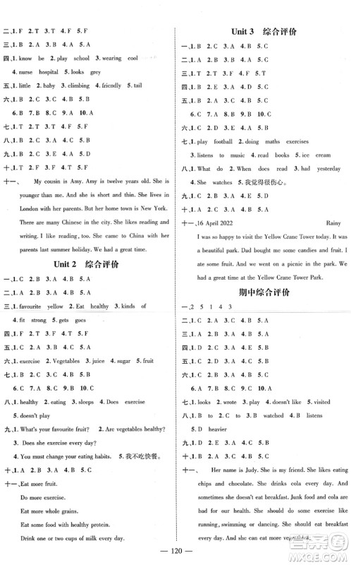 广东经济出版社2022名师测控六年级英语下册JQ剑桥版答案