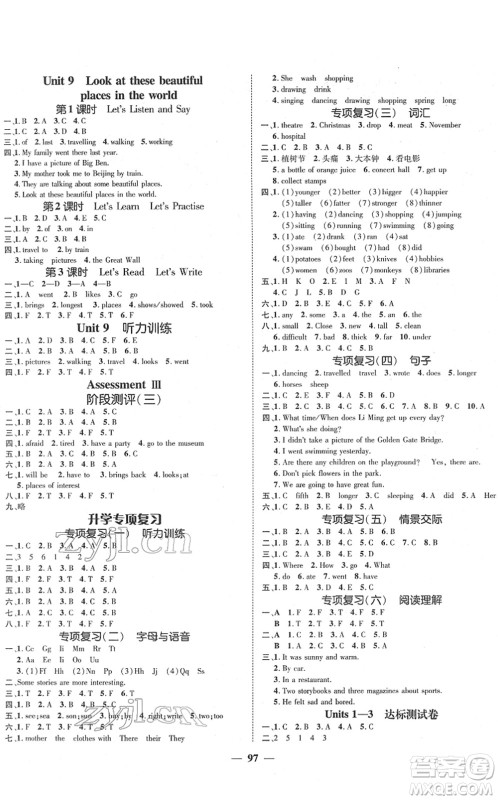广东经济出版社2022名师测控六年级英语下册XS湘少版答案
