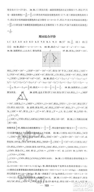 广东经济出版社2022名师测控七年级数学下册BS北师版陕西专版答案 广东经济出版社2022名师测控七年级数学下册BS北师版陕西专版答案