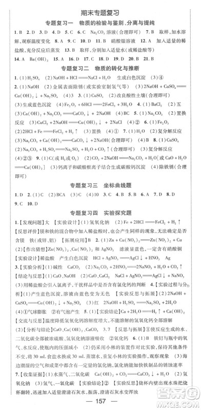 江西教育出版社2022名师测控九年级化学下册RJ人教版江西专版答案