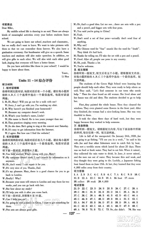 江西教育出版社2022名师测控九年级英语下册RJ人教版安徽专版答案 江西教育出版社2022名师测控九年级英语下册RJ人教版安徽专版答案