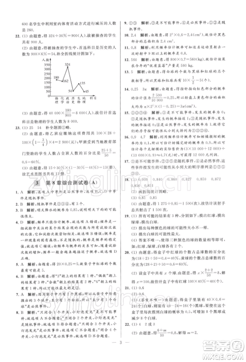 云南美术出版社2022亮点给力大试卷八年级下册数学苏科版参考答案