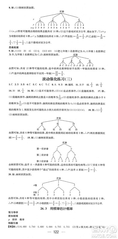 江西教育出版社2022名师测控九年级数学下册HK沪科版答案