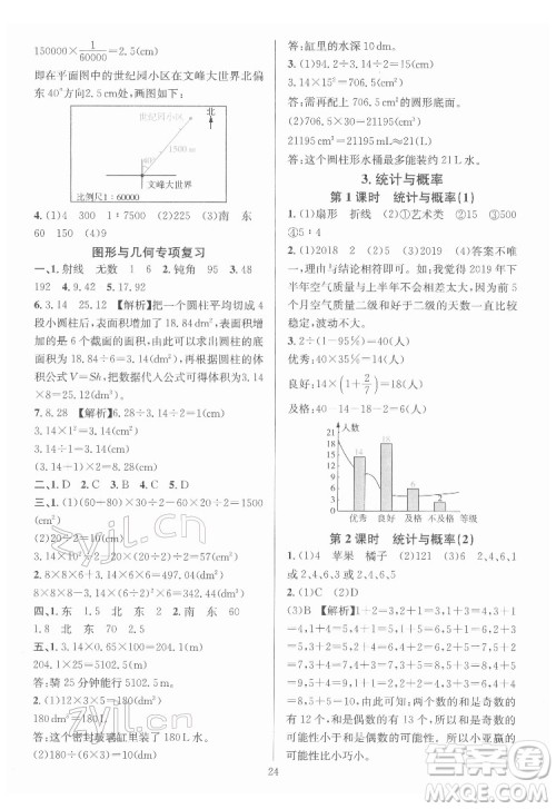 华东师范大学出版社2022一课一练数学A版六年级下册人教版答案 华东师范大学出版社2022一课一练数学A版六年级下册人教版答案