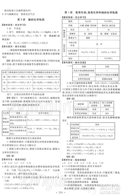 人民教育出版社2022能力培养与测试九年级化学下册人教版答案