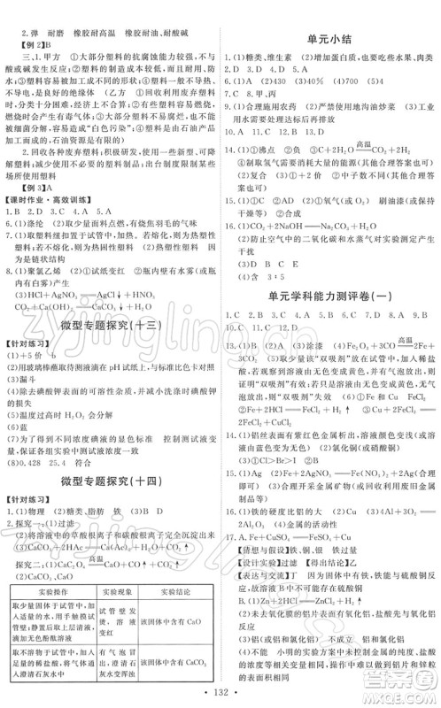 人民教育出版社2022能力培养与测试九年级化学下册人教版答案 人民教育出版社2022能力培养与测试九年级化学下册人教版答案
