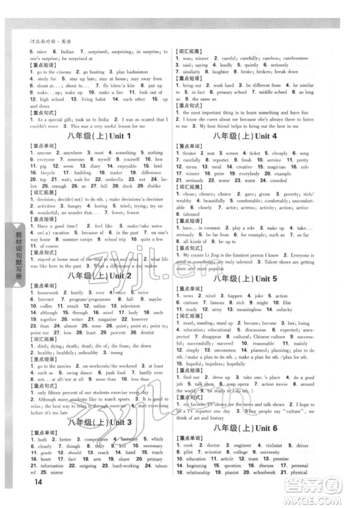 新疆青少年出版社2022中考面对面九年级英语通用版河北专版参考答案 新疆青少年出版社2022中考面对面九年级英语通用版河北专版参考答案