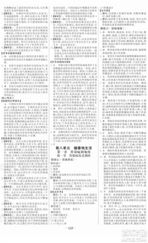 河北少年儿童出版社2022金榜学案八年级生物下册人教版答案 河北少年儿童出版社2022金榜学案八年级生物下册人教版答案