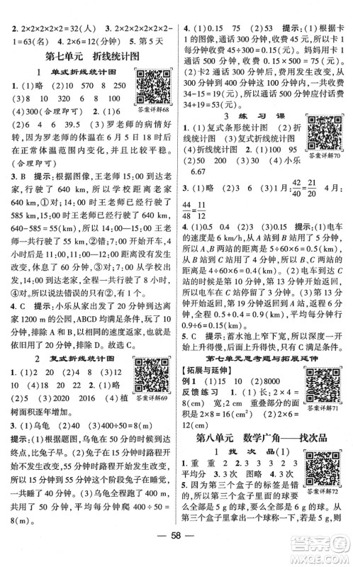 河海大学出版社2022学霸棒棒堂同步提优五年级数学下册RJ人教版答案 河海大学出版社2022学霸棒棒堂同步提优五年级数学下册RJ人教版答案