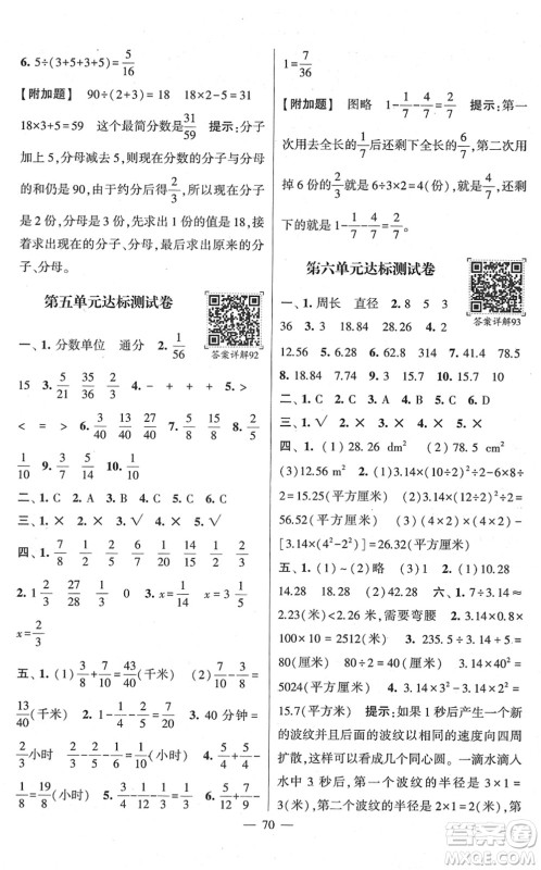 河海大学出版社2022学霸棒棒堂同步提优五年级数学下册SJ苏教版答案 河海大学出版社2022学霸棒棒堂同步提优五年级数学下册SJ苏教版答案