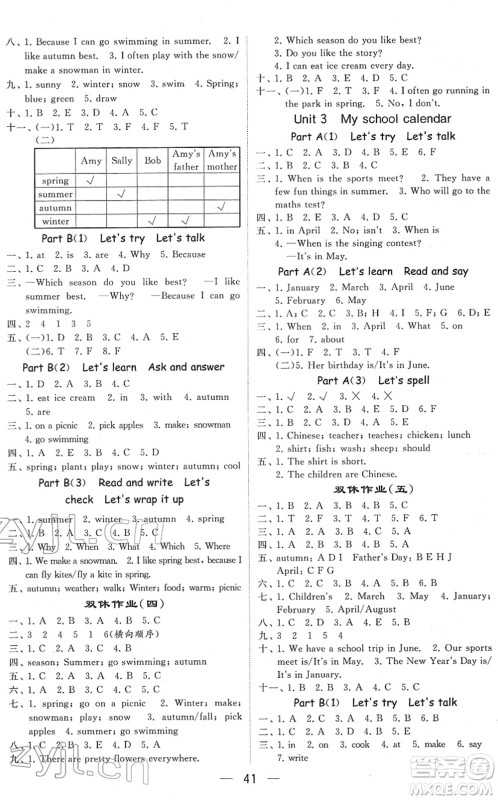河海大学出版社2022学霸棒棒堂同步提优五年级英语下册RJ人教版答案 河海大学出版社2022学霸棒棒堂同步提优五年级英语下册RJ人教版答案