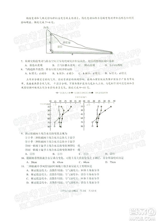 滁州市2022年高三第二次教学质量监测文科综合试题及答案