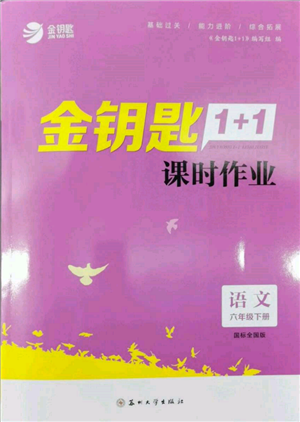 苏州大学出版社2022金钥匙1+1课时作业六年级下册语文全国版参考答案