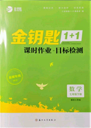 苏州大学出版社2022金钥匙1+1课时作业目标检测七年级下册数学江苏版盐城专版参考答案