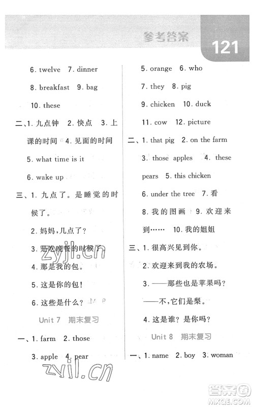 宁夏人民教育出版社2022经纶学典默写达人三年级英语下册江苏版答案 宁夏人民教育出版社2022经纶学典默写达人三年级英语下册江苏版答案