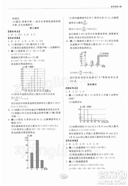 山东科学技术出版社2022初中同步练习册数学六年级下册五四制鲁教版答案