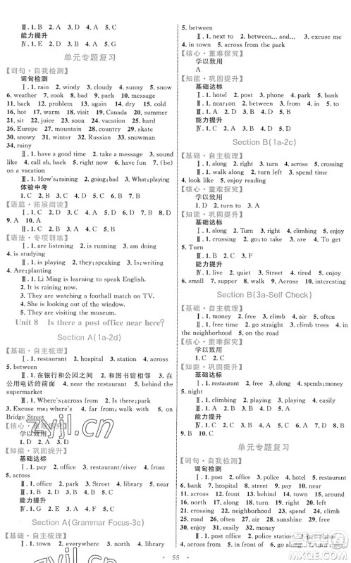 内蒙古教育出版社2022初中同步学习目标与检测七年级英语下册人教版答案 内蒙古教育出版社2022初中同步学习目标与检测七年级英语下册人教版答案
