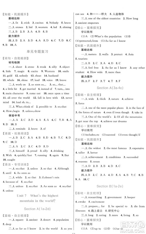 内蒙古教育出版社2022初中同步学习目标与检测八年级英语下册人教版答案 内蒙古教育出版社2022初中同步学习目标与检测八年级英语下册人教版答案
