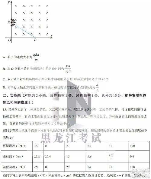 大庆实验中学实验一部2020级高二下学期4月阶段性质量检测物理试题及答案 大庆实验中学实验一部2020级高二下学期4月阶段性质量检测物理试题及答案