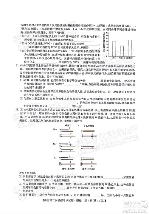 晋城市2022年高三第二次模拟考试理科综合试题及答案