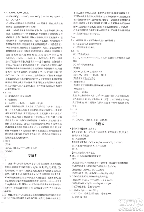 吉林教育出版社2022点拨训练课时作业本九年级下册化学科学版参考答案 吉林教育出版社2022点拨训练课时作业本九年级下册化学科学版参考答案