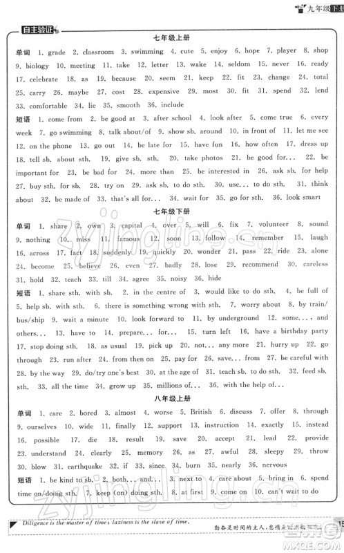 福建人民出版社2022课时提优计划作业本九年级英语下册译林版苏州专版答案