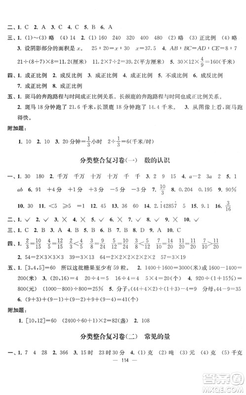 延边大学出版社2022江苏好卷六年级数学下册苏教版答案