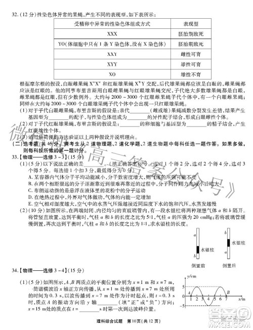 江淮十校2022届高三第三次联考理科综合试题及答案