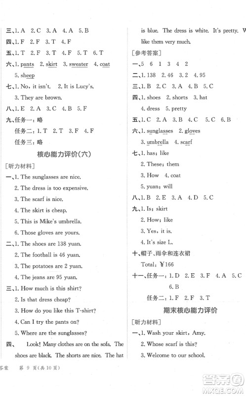 龙门书局2022黄冈小状元作业本四年级英语下册RP人教PEP版广东专版答案 龙门书局2022黄冈小状元作业本四年级英语下册RP人教PEP版广东专版答案