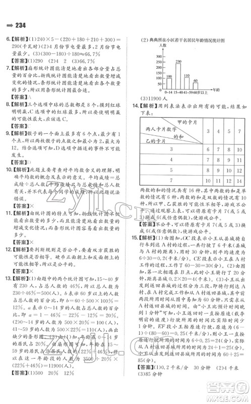 湖南教育出版社2022一本名校冲刺必备方案小升初数学人教版答案