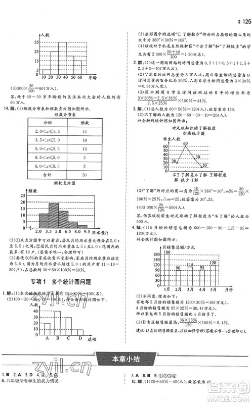 湖南教育出版社2022一本同步训练八年级数学下册SK苏科版答案