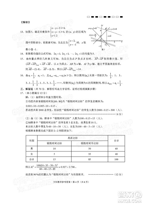 2022届云师大附中高三适应性月考十文科数学试题及答案 2022届云师大附中高三适应性月考十文科数学试题及答案