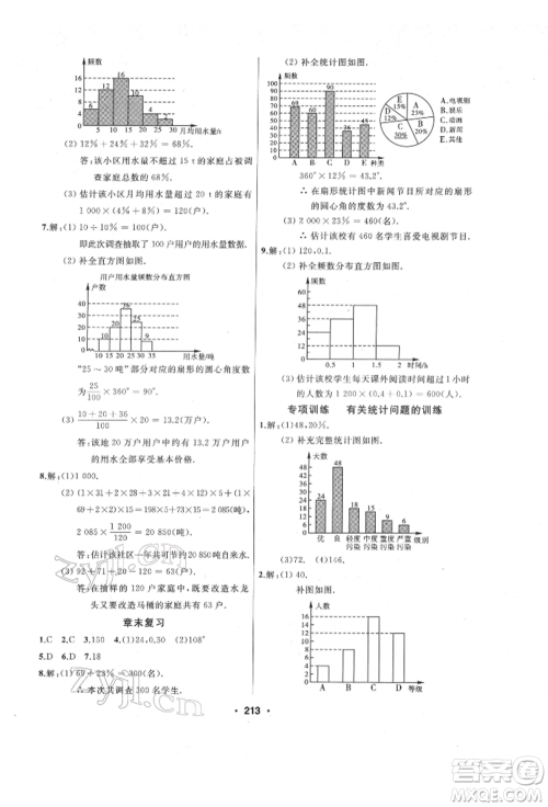 延边人民出版社2022试题优化课堂同步七年级下册数学人教版参考答案