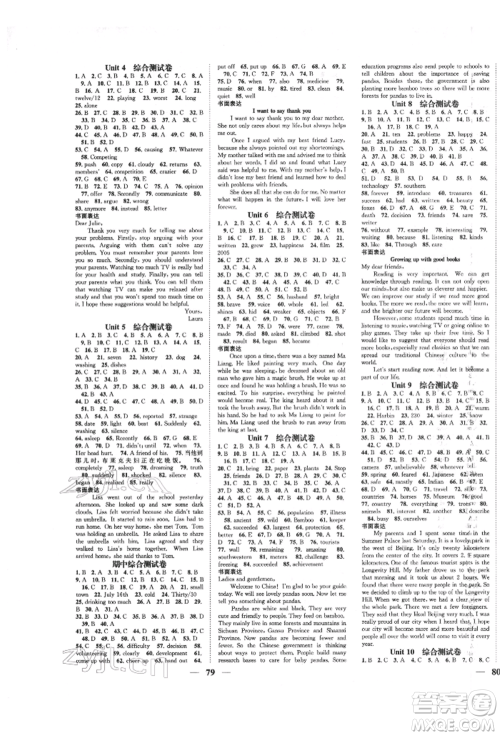 天津科学技术出版社2022智慧学堂核心素养提升法八年级下册英语人教版参考答案 天津科学技术出版社2022智慧学堂核心素养提升法八年级下册英语人教版参考答案