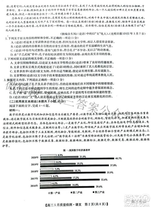 2022九师联盟高三5月质量检测语文试题及答案