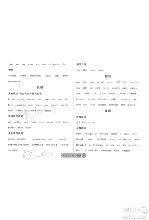 广东经济出版社2022火线100天必背熟读本英语通用版德阳专版参考答案 广东经济出版社2022火线100天必背熟读本英语通用版德阳专版参考答案