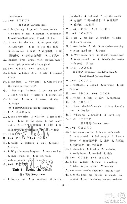 江苏凤凰美术出版社2022随堂练1+2五年级英语下册江苏版答案 江苏凤凰美术出版社2022随堂练1+2五年级英语下册江苏版答案