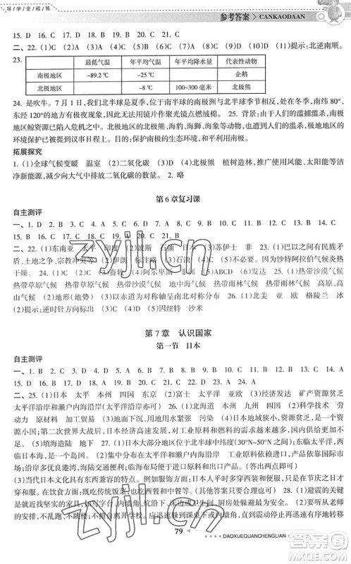 南方日报出版社2022导学全程练创优训练八年级地理下册中图版答案 南方日报出版社2022导学全程练创优训练八年级地理下册中图版答案